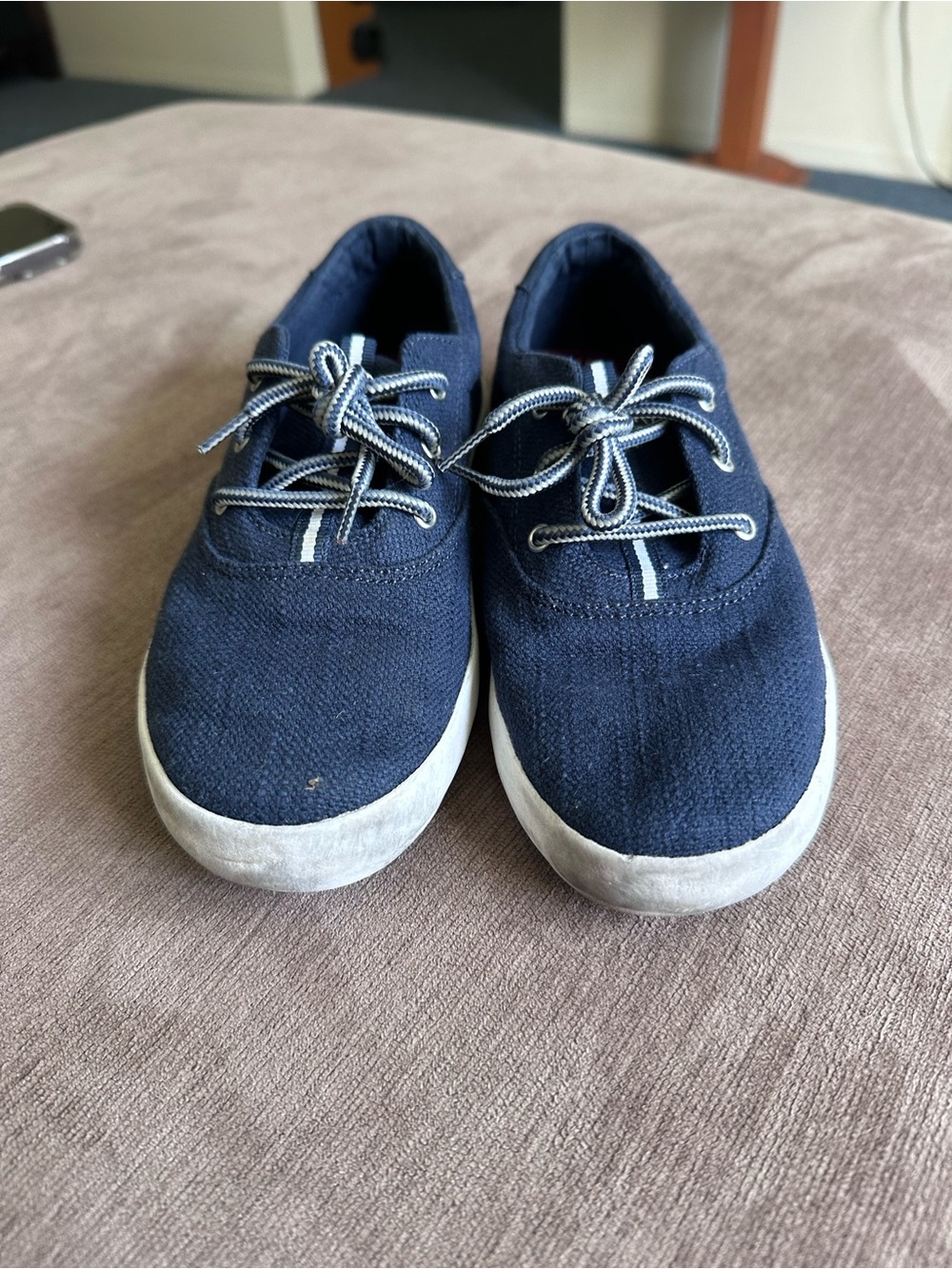 Sperry Kids Navy Canvas Sneakers with White Soles